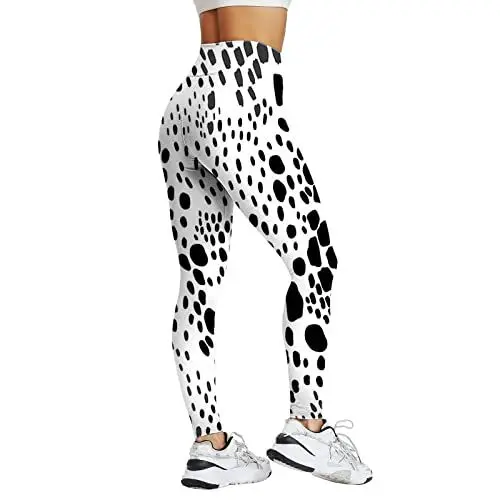 Produktbild: Yoga Hose Männer Eng Druckhose mit hoher Taille für Damen-Leggings, Strumpfhosen, Kompression, Yoga, Laufen, Fitness, Leggings mit hoher Taille Hose Für Gipsbein (White, L)