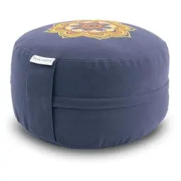 Produktbild: Yoga Laden Meditationskissen Yogakissen Mandala 15cm – Yoga Kissen Bodenkissen Bestickt & waschbar – Yoga Sitzkissen mit Bio Buchweizenschalen Füllung
