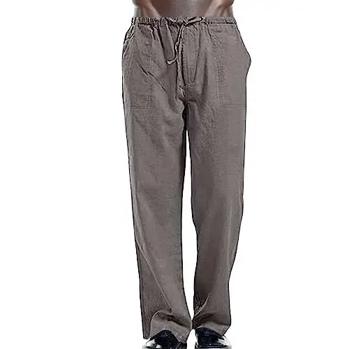 Produktbild: Yoga Pants Herren lang männerhosen lang Stretch elegant Sommer yogahose Herren lang Bio Baumwolle yogahose männer lang weites Bein Motorradhose männer mit Protektoren Sommer