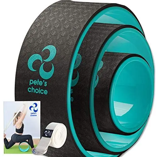 Produktbild: Yoga Rad 3er Pack - Abnehmen, Sich in Form Bringen und Fit Werden. Yoga Zubehör für Zuhause. 3 Pack Pilates Wheel Set. Körperhaltung verbessern