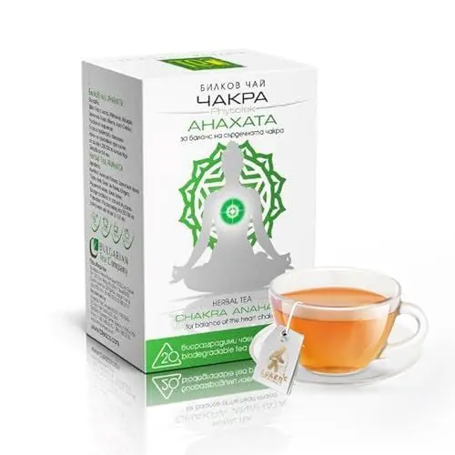 Produktbild: Yoga Tee | Heart Chakra Tee Anahata 20 Beutel | Chakra Balance Tee 30g Ich liebe | Kräuteraufgussbeutel | Thymian Zitronenmelisse Pfefferminze Grüner Tee Oregano Weißdorn