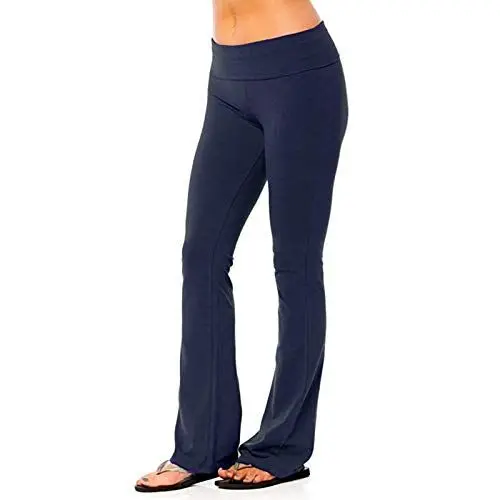 Produktbild: Yogahose Damen Bootleg Push Up Sportleggins mit Taschen Schwarz Schlaghose Jazzpants Lang High Waist Flare Leggings Skims Dupe Outdoor-Sport Bequeme Ausgestelltem Bein Jogginghose Trainingshose