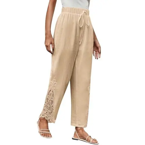 Produktbild: Yogahose Damen Wollhose Damen Sportbekleidung für Damen Haushose Damen Baggy Hose Damen Hosen Baggy Damenhose Sporthose Damen Elegante Hose Damen Anzughose Damen Relaxhose Braun L