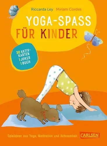 Produktbild: Yoga-Spaß für Kinder: Box mit Aktiv-Karten für Kinder ab 3 Jahren mit 31 Entspannungs- und Bewegungsübungen inklusive Begleitbuch für die Kita und Zuhause