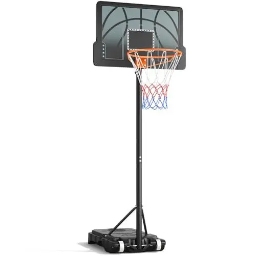 Produktbild: Yohood Basketballkorb Outdoor Kinder,Basketballkörbe mit Ständer Höhenverstellbar 110-210cm,Tragbarer Basketballkorb Indoor/Outside Wetterfest Schwarz