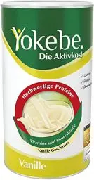 Produktbild: Yokebe - Die Aktivkost - Vanille - Diätshake zur Gewichtsabnahme - glutenfrei, laktosefrei und vegetarisch - Diät-Drink mit Proteinen - 500 g = 12 Portionen