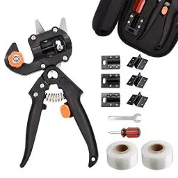 Produktbild: Yolando 2-in-1 Garten Obstbaum Pfropfschere, Veredelungsschere Ratschenschere Set, Professionelle Einhand Pfropfen Schneidwerkzeug für Garten Blumen Baum Pflanzenzweige, Garden Grafting Tool