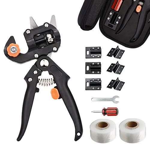 Produktbild: Yolando 2-in-1 Garten Obstbaum Pfropfschere, Veredelungsschere Ratschenschere Set, Professionelle Einhand Pfropfen Schneidwerkzeug für Garten Blumen Baum Pflanzenzweige, Garden Grafting Tool