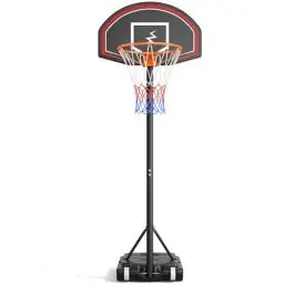Produktbild: YOLEO Basketballkorb für Kinder, 1,1 bis 2,1 Meter höhenverstellbar Basketballständer Korbanlage beweglich Outdoor und Haus Basketball-Ständer bis 12 Jahre