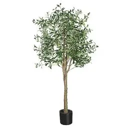 Produktbild: YOLEO Künstlicher Olivenbaum 180cm kunstpflanze Künstliche Pflanzen groß Olivenbaum Künstlich Kunstbaum wie echt für Wohnzimmer Schlafzimmer Büro Deko (Typ 2)