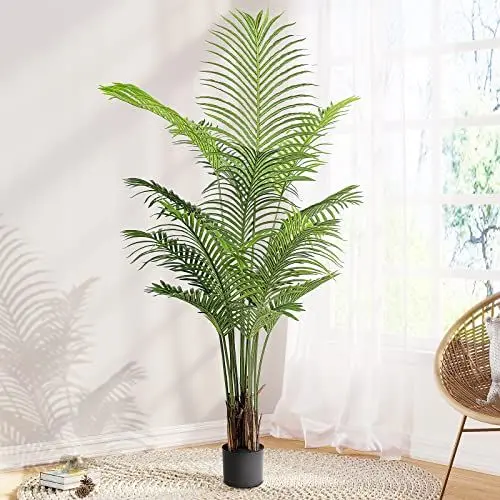 Produktbild: YOLEO Kunstpflanze Palme 170cm Kunstpalme Künstliche Pflanzen echt aussehend für Balon Schlafzimmer Büro Garten Hochzeit Party Deco