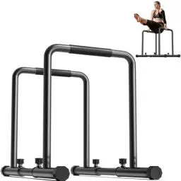 Produktbild: Yoleo Verstellbare Dip Barren – 500 kg Dip-Station, tragbar, funktional, Fitness-Bar mit Sicherheitsanschluss, robuster Dip-Ständer, Body-Presse, Paralleten-Übungs-Bar für Calisthenics