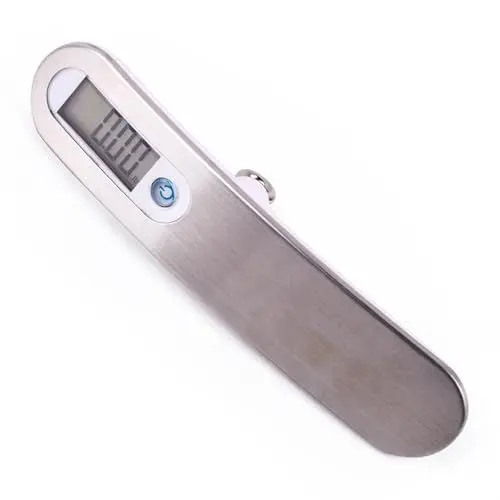 Produktbild: Yolispa Gepäckwaage, Kofferwaage Digital mit Haken und LCD-Anzeige, Tragbare Hängewaage, Digitale Bogenwaage, für Reisen/Familienleben bis 110 Lbs/50KG - Silber