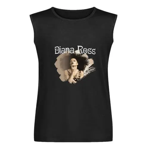 Produktbild: Yolo Diana Ross Logo Leisure Shirts Men's Vests Tank Tops O-Neck 100% Cotton Undershirts Unisex Sleeveless T-Shirt XL