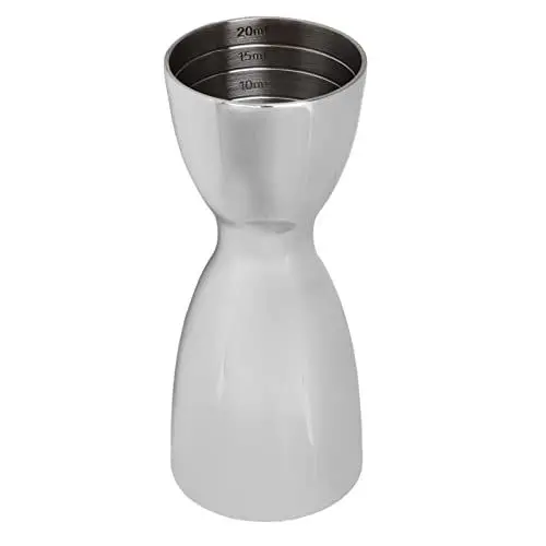 Produktbild: Yomiyuyr Cocktail-Messbecher aus Edelstahl, doppelseitiger Messbecher für Barkeeper mit ergonomischem Design, ideal für den privaten und professionellen Gebrauch (Spiegellicht)
