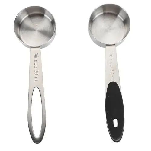 Produktbild: Yomiyuyr Messlöffel-Set aus Edelstahl, robuster Teelöffel und Esslöffel für Kaffee, Pulver, Milch und Tee, tragbar und genau