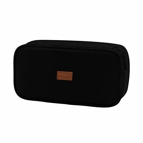 Produktbild: Yommie XXL Federmäppchen Oxford Federtasche Erwachsene Single Etui Federmappe Schlampermäppchen Mädchen Mäppchen Organizer Mit Reißverschluss Für Teenager Jungen Schwarz