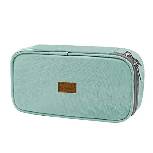 Produktbild: Yommie XXL Federmäppchen Oxford Federtasche Mit Reißverschluss Single Etui Federmappe Schlampermäppchen Mädchen Mäppchen Organizer Für Teenager Jungen Türkis