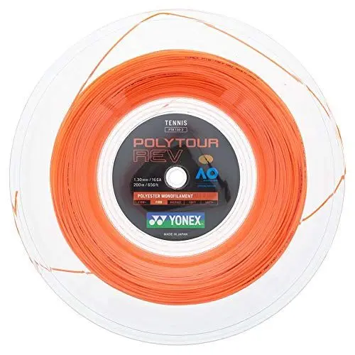 Produktbild: YONEX Poly Tour Rev 200M Rolle Tennis Saitenrolle 200M Monofil Orange 1,20