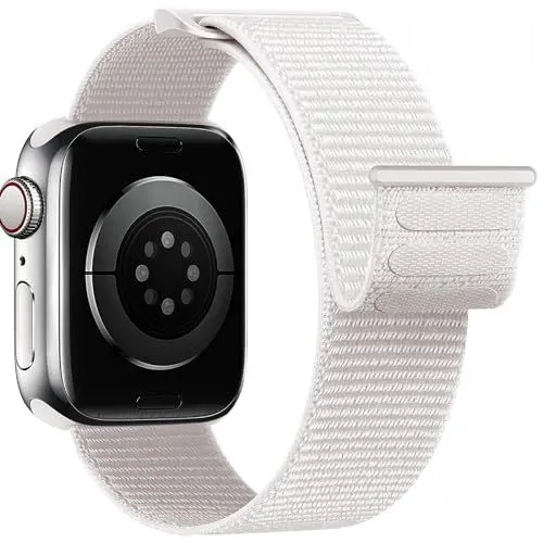 Produktbild: Yoohoo Nylon Armband Kompatibel mit Apple Watch Armband 40mm 41mm 42mm 38mm 46mm 44mm 45mm 49mm, Verstellbare Sport Armband für iWatch SE Ultra Ultra2 Series 10 9 8 7 6 5 4 3 2 1 Damen/Herren