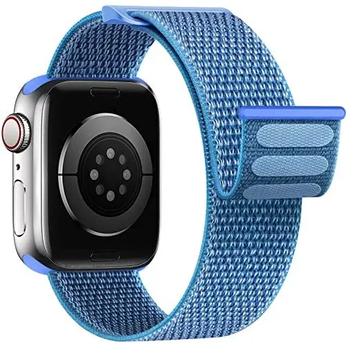 Produktbild: Yoohoo Nylon Armband Kompatibel mit Apple Watch Armband 40mm 41mm 42mm 38mm 46mm 44mm 45mm 49mm, Verstellbare Sport Armband für iWatch SE Ultra Ultra2 Series 10 9 8 7 6 5 4 3 2 1 Damen/Herren
