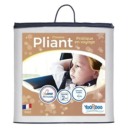 Produktbild: Yoopidoo - Faltbare Babymatratze - Reisebettmatratze - 60x120 cm - Kindermatratze für Beistelbett - Bezug abziehbar - OekoTex®