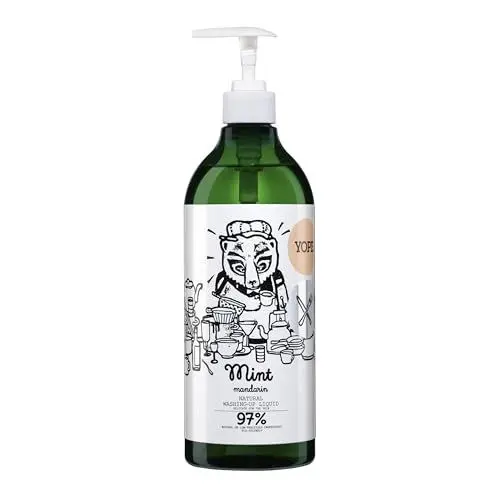 Produktbild: Yope Natürliches Spülmittel | Minze & Mandarine | Schonend für die Hände | Vegan | Cruelty Free | Paraben & SLS Free | 750 ml