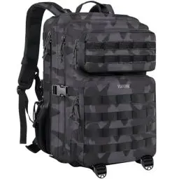 Produktbild: YOREPEK 40L Militär Rucksack Herren, Taktischer Rucksack,Große Kapazität Outdoor Armee Rucksack，Wasserdicht Army Assault Survival Tactical Rucksack für Camping Trekking Wandern Jagd, Darkcamo