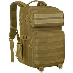 Produktbild: YOREPEK 40L Militär Taktischer Rucksack, Große Kapazität Outdoor Armee Rucksack Herren, Army Assault Survival Tactical Daypack für Camping Trekking Wandern Jagd und Outdoor Aktivitäten, Khaki