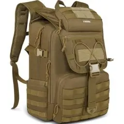 Produktbild: YOREPEK 50L Militär Rucksack, Groß Taktischer Rucksack, Wanderrucksack Herren Bundeswehr Outdoor Arbeit Survival Wasserdicht Travel Assault Tactical Backpack für Trekking Camping Reisen Jagd, Khaki