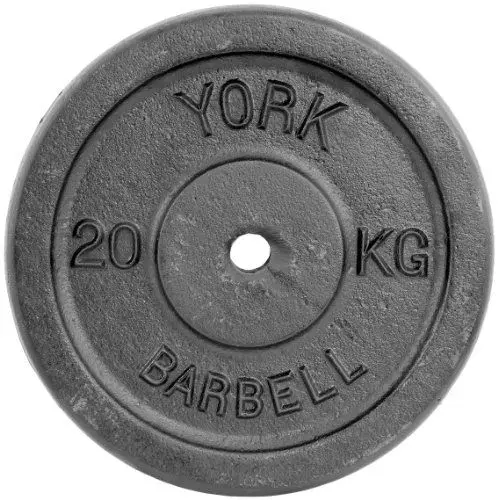 Produktbild: York Fitness 20 kg Hantelscheiben. Hochwertige Gusseisenplatten für Krafttraining und Muskelaufbau. Langlebig und vielseitig für das Fitnessstudio