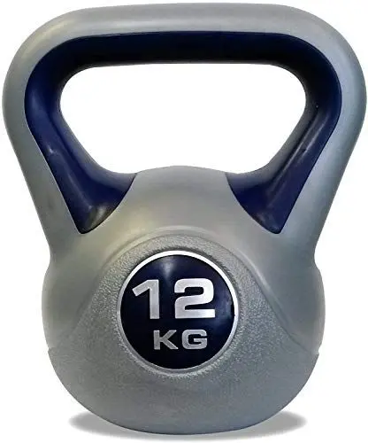 Produktbild: York Fitness Vinyl Kettlebell 12 kg - Home Gym Equipment Perfekt für Bodybuilding Gewichtheben Training Kettleball