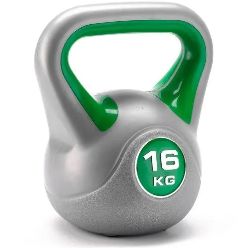 Produktbild: York Fitness Vinyl Kettlebell 16 kg - Home Gym Equipment Perfekt für Bodybuilding Gewichtheben Training Kettleball