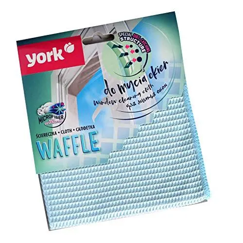 Produktbild: York Microfasertücher Fenstertücher Reinigungstücher für Fenster Spiegel Küche Auto Geschirrtücher Mikrofaser Brillenputztuch Weich Putzlappen Staubfre, Blau 35x35