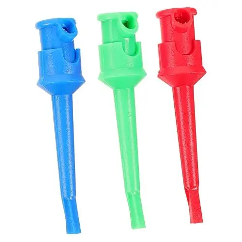 Produktbild: YOSADIER 3stücke Prüfleitungen Mit Mini-clips Und Hakenclip Für Multimeter Strommesszangen Und Kfz-inspektion Inklusive Federhakenclip Und Isolierenden Kunststoffabdeckungen Für Zusätzliche