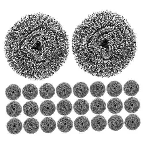 Produktbild: YOSADIER 48stücke Teiliges Stahlwolle-schrubber Für Geschirr Und Töpfe Robuste Drahtbälle Zur Effektiven Küchenreinigung Langlebig Und Vielseitig Einsetzbar Für Pfannen Öfen Und Grills