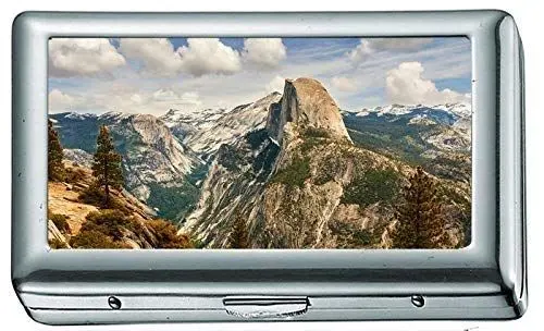 Produktbild: Yosemite National Park Berge Bäume Wolken Draufsicht USA Zigarettenetui/Schachtel, Kreditkartenetui für Frauen Männer