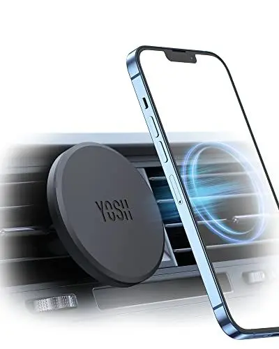 Produktbild: YOSH Mag-Safe Autohalterung, Handyhalterung Auto Magnet,Lüftung KFZ Handyhalterung mit Ultra-stabiler Lüftungsclip, Magnet Handyhalterung fürs Auto nur für iPhone 16/15/14/13/12 Serie & Magsafe-Hüllen