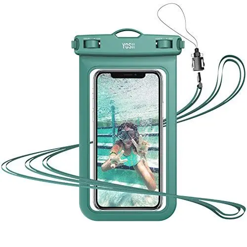Produktbild: YOSH Grün wasserdichte Handyhülle, 7,0 Zoll IPX8 Unterwasser Handyhülle, Wasserfeste Handytasche Waterproof Phone Case für iPhone 16 15 14 13 12 11 Pro Max Samsung S25 S24 S23 S22 Ultra Xiaomi