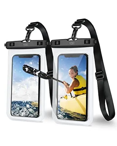 Produktbild: YOSH wasserdichte Handyhülle (Verstellbares Schlüsselband) (2 Stück), 7,0 Zoll IPX8 Unterwasser Handyhülle, Wasserfeste Handytasche für iPhone 16 15 14 13 Pro Max Samsung S25 S24 Ultra Xiaomi