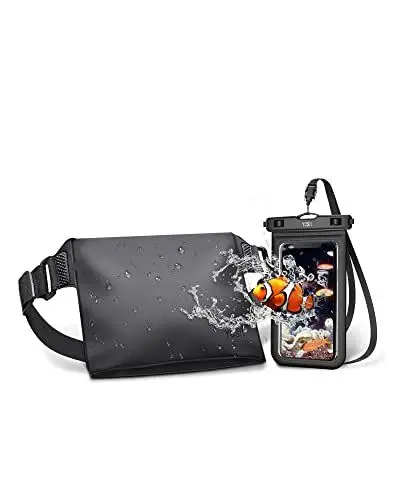 Produktbild: YOSH wasserdichte Tasche and Handyhülle Set, Wasserdichter Beutel Bauchtasche Schutzhülle mit IPX8 6,8 Zoll Wasserfeste Handytasche für Wassersport, Strand, Schwimmen, Bootfahren