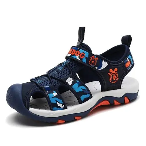 Produktbild: YOSICIL Sandalen Jungen Kindersandalen Mädchen Badesandalen Outdoor Kinder Sandalen mit Klettverschluss rutschfest Wandernsandalen Unisex Geschlossene Trekkingsandalen Wassersandalen 26-31