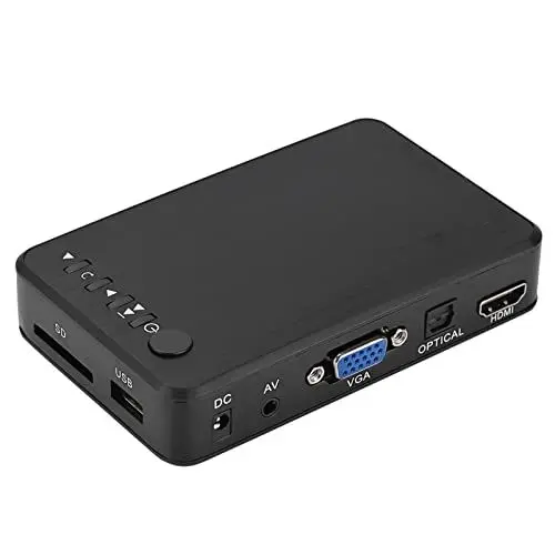 Produktbild: Yosoo Health Gear HDMI Media Player, Mediaplayer mit 1080P HD Videoausgang, unterstützt externe Festplatten, MP4-fähig, mit IR-Fernbedienung, 110V-240V (EU-Stecker), Schwarz
