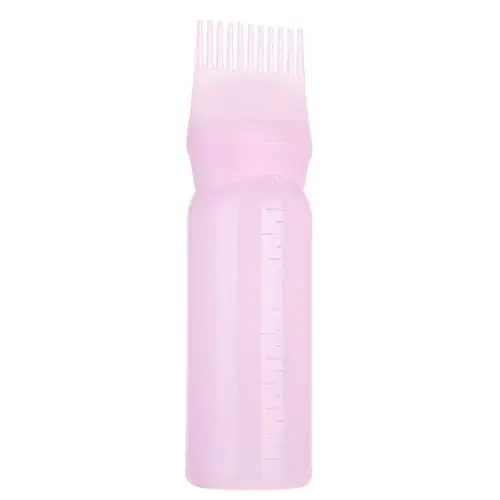 Produktbild: Yosoo Health Gear Haarfärbebürste, Flasche, Wurzelkamm-Applikator, 160 Ml, Haaröl-Applikator, Kunststoff-Quetschflasche, Haarfärbeflaschenbürste für Salon-Haarfärbung, Färbeöl (PINK)