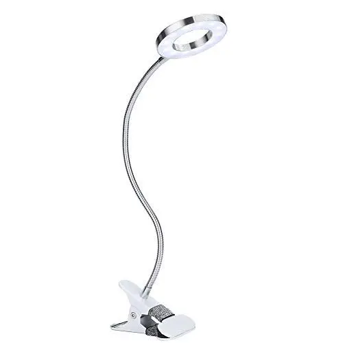 Produktbild: Yosoo Health Gear Kosmetiklampe, LED Schreibtischlampe Klemmbar, Tattoo-LED-Leuchten mit 2 Farbmodi, 360 ° Schwanenhals Bettlicht Schreibtischlampe für Bett Schreibtisch Tisch und Büro, Makeup