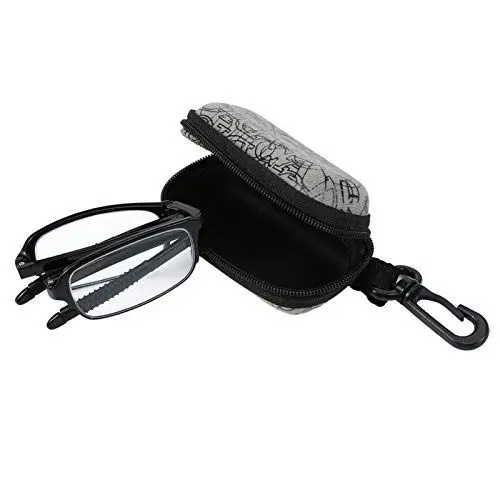 Produktbild: Yosoo Health Gear Presbyopie Brille, Faltbare Brille, Kompakte Faltbare Lesebrille 1,0 1,5 2,0 2,5 3,0 3,5 4,0 Optionale, Leichte, Dünne Brille(schwarz 2.0)