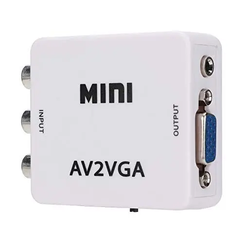 Produktbild: Yosoo Health Gear Videokonverter, 480P VGA zu Video Konverter Composite AV zu VGA Adapter Composite TV Set Top Box Audio Video Converter Video Adapter