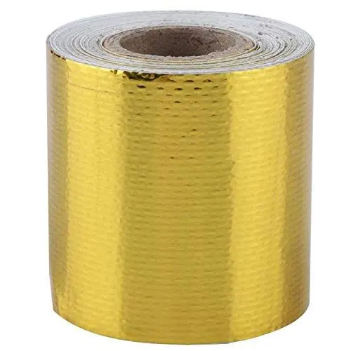 Produktbild: Yosoo Verpackungsband aus Aluminium, 5 m x 5 cm, reflektierendes Verpackungsband, selbstklebend, aus Aluminiumfolie für Auto, für Thermohüllen, goldenes Band (Gold 5 m x 5 cm) Thermoband