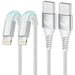 Produktbild: Yosou iPhone Ladekabel für iPhone 14 13 12 11 Pro Max Plus 8 7 6 5s XR X XE XS SE iPad, MFi Zertifiziert Lightning Kabel (2Pack 2M+1M) iPhone Kabel Schnellladekabel Nylon USB auf Lightning Kabel