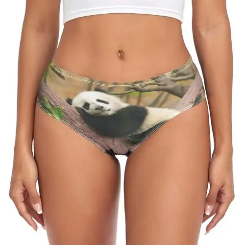 Produktbild: YOUJUNER Damen-Unterwäsche, 3D-Tiermotiv, Panda, bequemer Slip, Hipster-Hose für Mädchen, mehrfarbig, 46